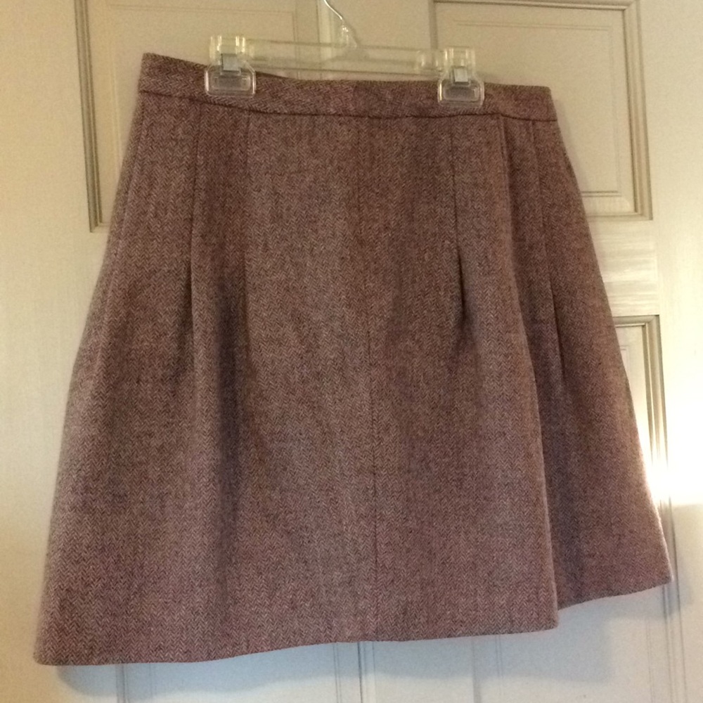 Tailored Wool herringbone skirt
